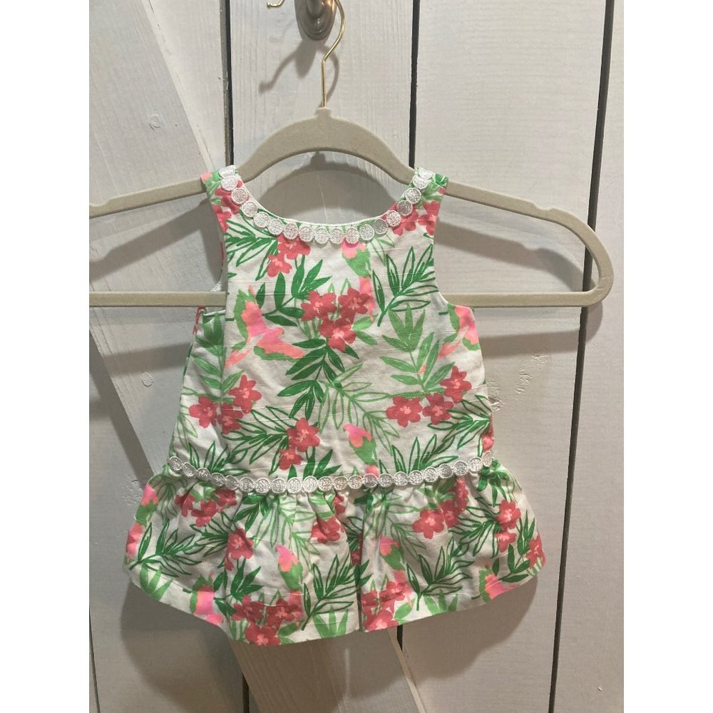 Janie and jack white floral baby dress 3-6 months